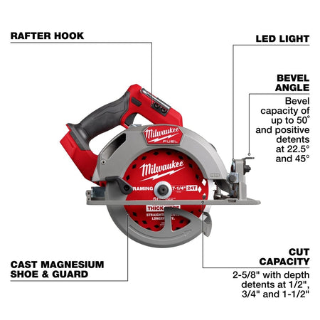 M18 FUEL™ 7 - 1/4” Circular Saw (Tool Only) - AAA Industrial Supply