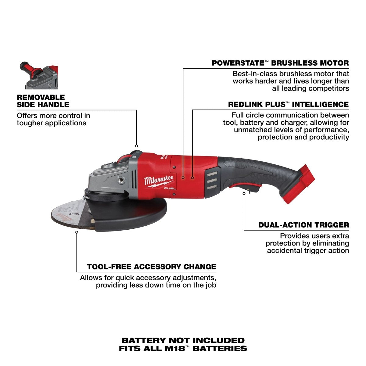 M18 FUEL™ 7" / 9" Large Angle Grinder (Tool Only) - AAA Industrial Supply