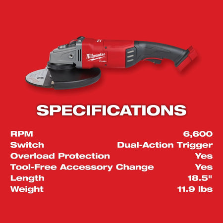 M18 FUEL™ 7" / 9" Large Angle Grinder (Tool Only) - AAA Industrial Supply