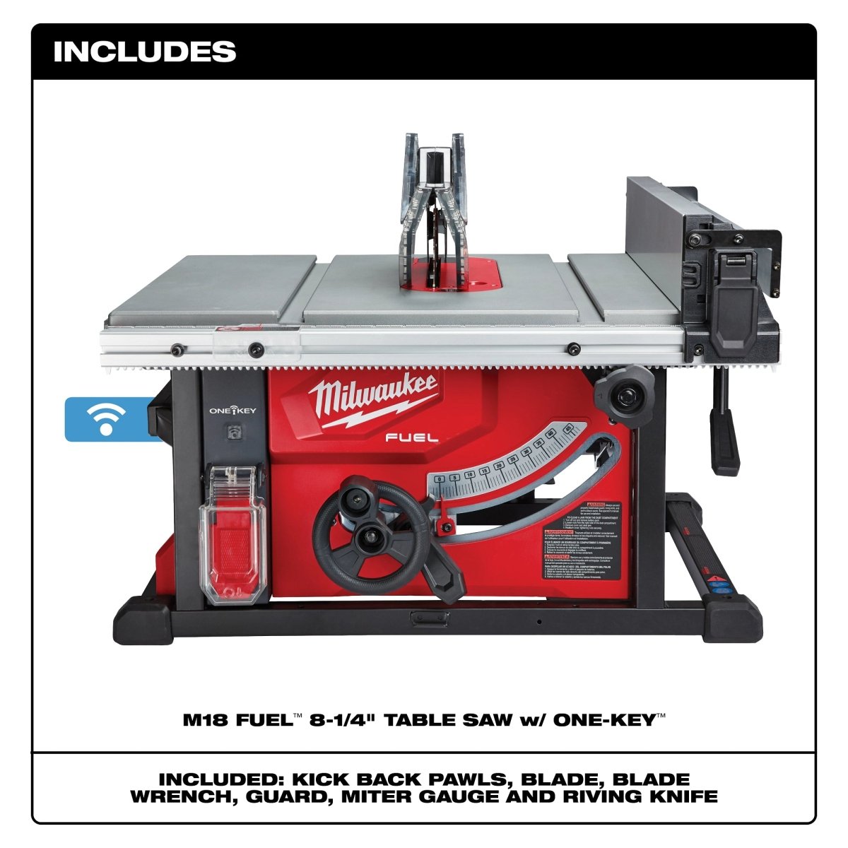 M18 FUEL™ 8 - 1/4" Table Saw w/ ONE - KEY™ - AAA Industrial Supply