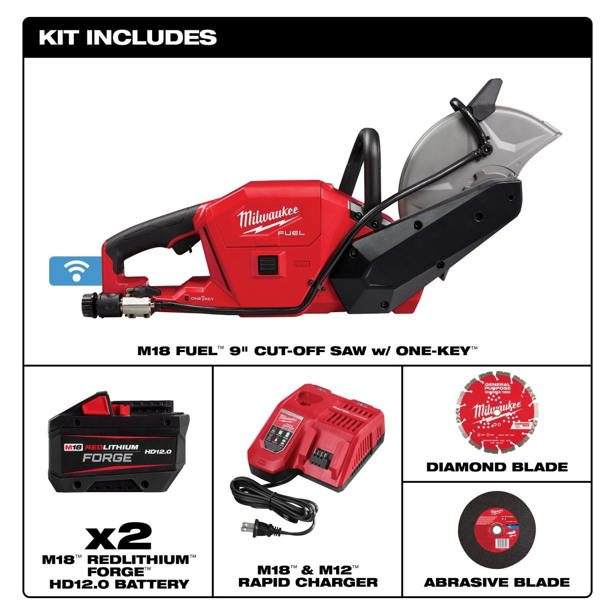 M18 FUEL™ 9" Cut - Off Saw w/ ONE - KEY™ Kit - AAA Industrial Supply