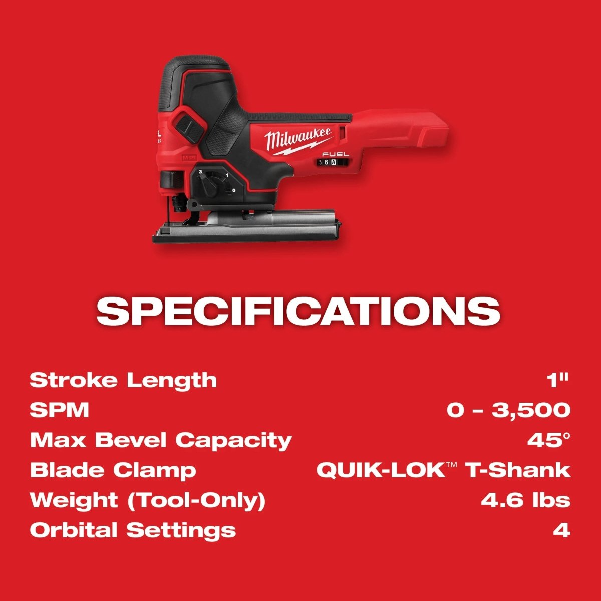 M18 FUEL™ Barrel Grip Jig Saw (Tool Only) - AAA Industrial Supply