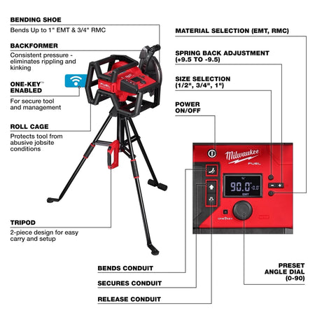 M18 FUEL™ BRANCH CONDUIT BENDER w/ AUTO-ZERO™ - AAA Industrial Supply