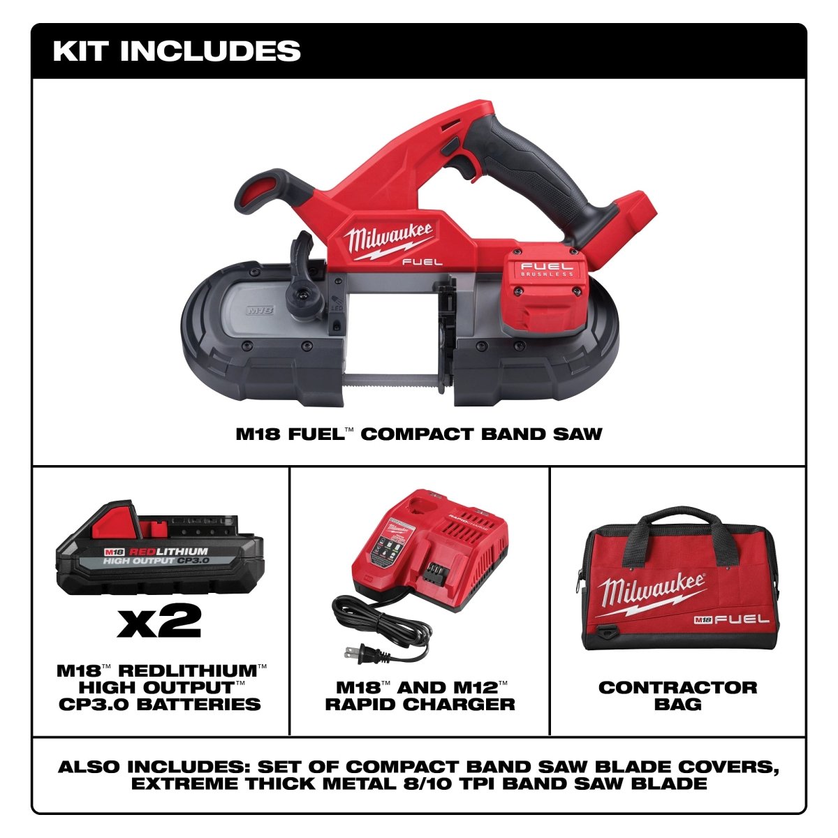 M18 FUEL™ Compact Band Saw Kit - AAA Industrial Supply