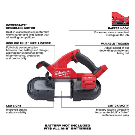 M18 FUEL™ Compact Band Saw (Tool-Only) - AAA Industrial Supply