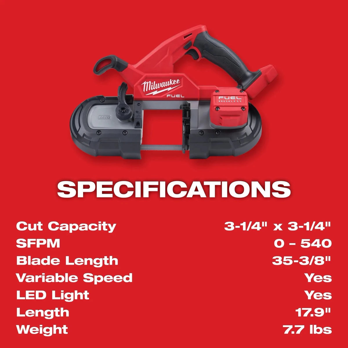 M18 FUEL™ Compact Band Saw (Tool-Only) - AAA Industrial Supply
