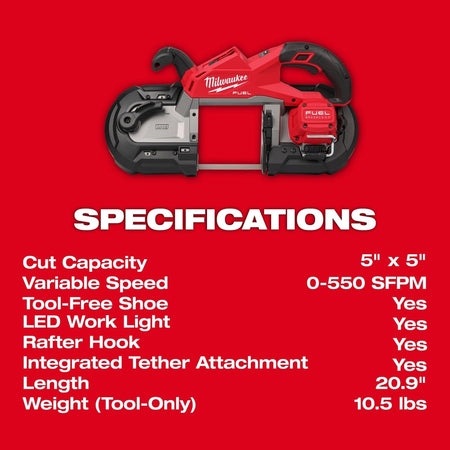 M18 FUEL™ Deep Cut Band Saw - AAA Industrial Supply