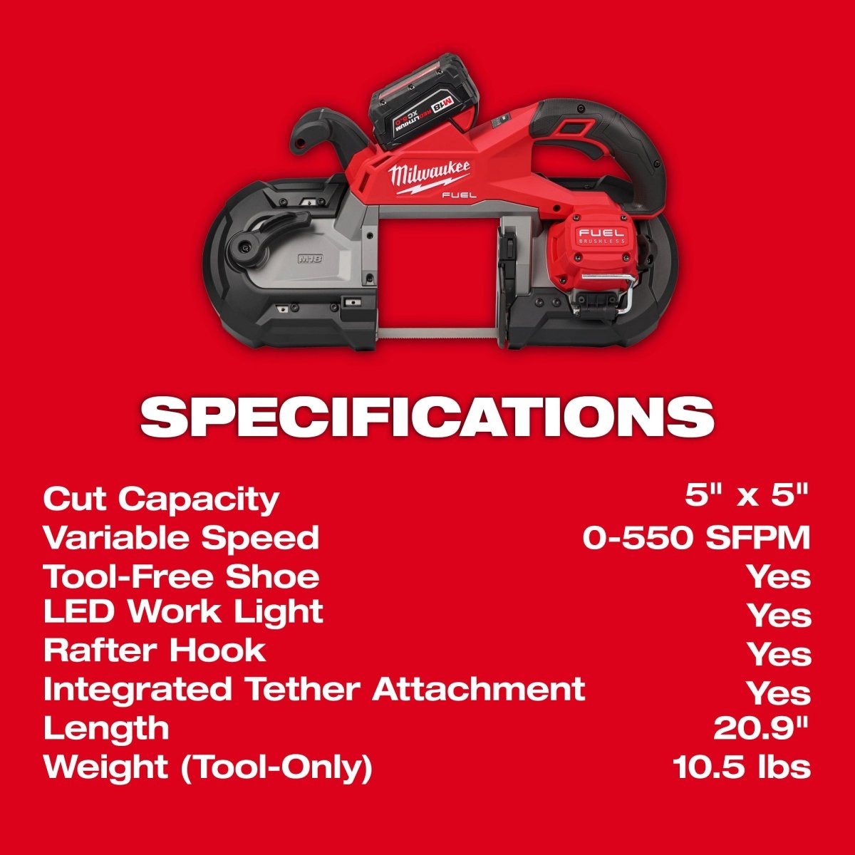 M18 FUEL™ Deep Cut Band Saw Kit - AAA Industrial Supply