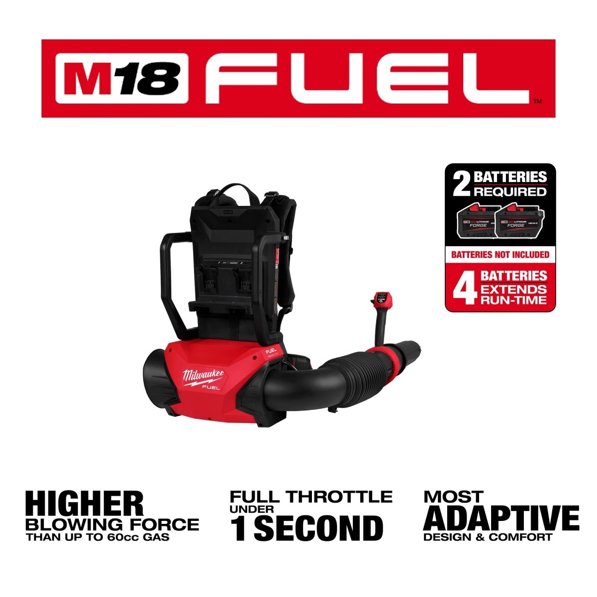 M18 FUEL™ Dual Battery Backpack Blower - AAA Industrial Supply