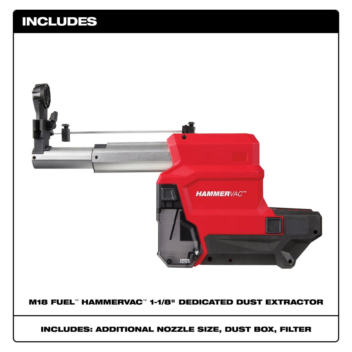 M18 FUEL™ HAMMERVAC™ 1 - 1/8" Dedicated Dust Extractor - AAA Industrial Supply