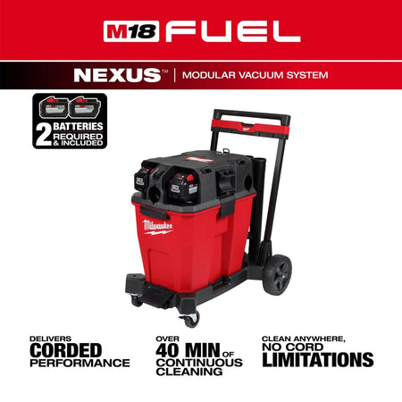 M18 FUEL™ NEXUS™ 12 Gallon Dual Battery Wet/Dry Vacuum Kit - AAA Industrial Supply