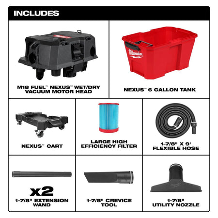 M18 FUEL™ NEXUS™ 6 Gallon Wet/Dry Vacuum - AAA Industrial Supply