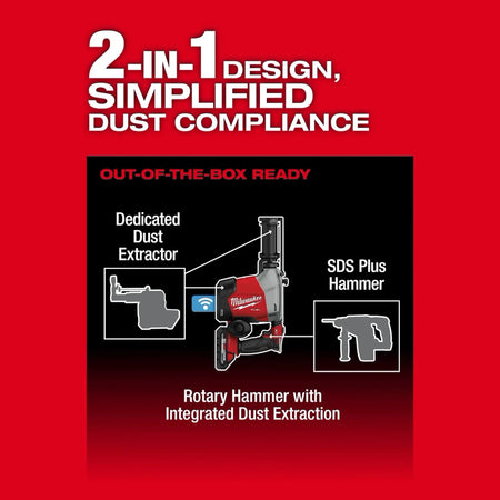 M18 FUEL™ Overhead Rotary Hammer w/ Integrated Dust Extraction - AAA Industrial Supply