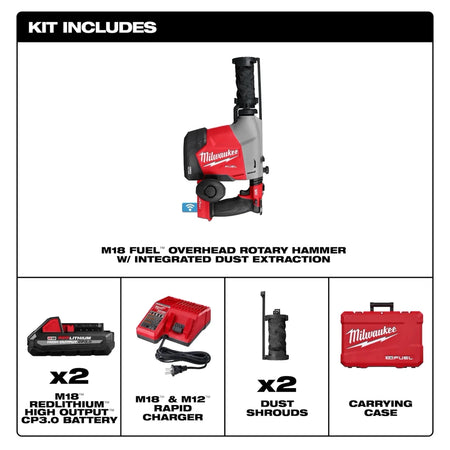M18 FUEL™ Overhead Rotary Hammer w/ Integrated Dust Extraction - AAA Industrial Supply