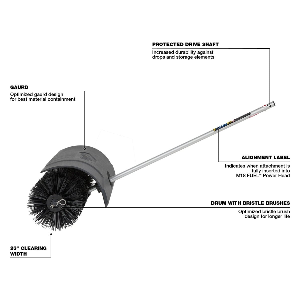 M18 FUEL™ QUIK - LOK™ Bristle Brush Attachment - AAA Industrial Supply