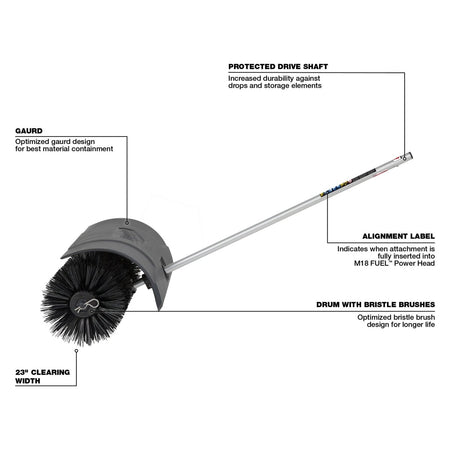 M18 FUEL™ QUIK - LOK™ Bristle Brush Attachment - AAA Industrial Supply