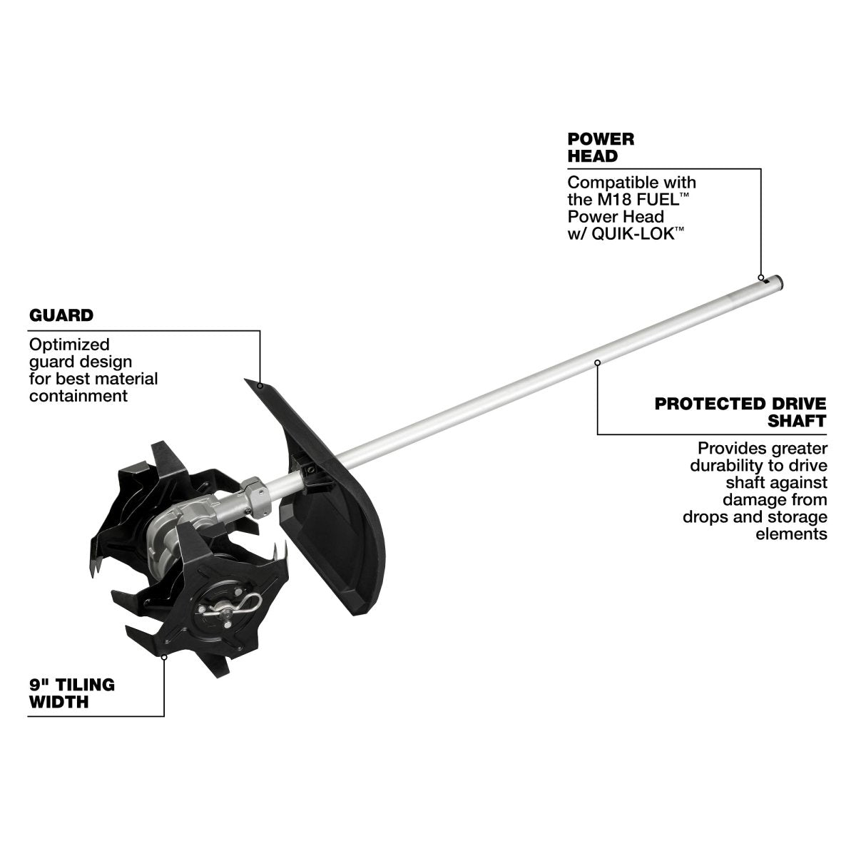 M18 FUEL™ QUIK - LOK™ Cultivator Attachment - AAA Industrial Supply
