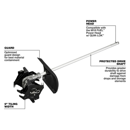 M18 FUEL™ QUIK - LOK™ Cultivator Attachment - AAA Industrial Supply