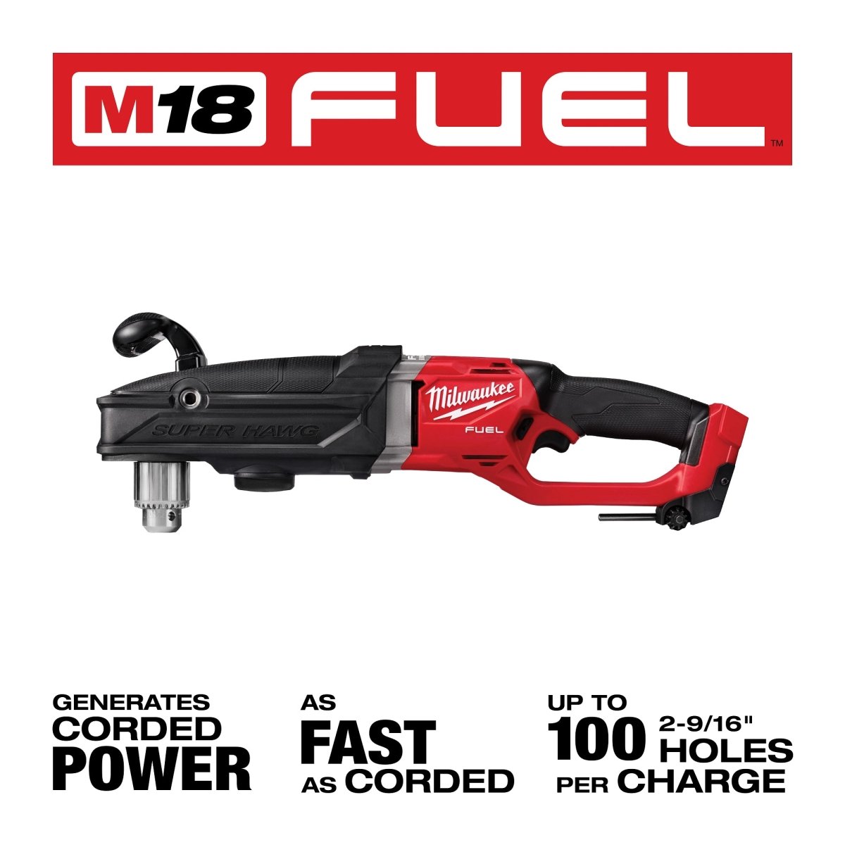 M18 FUEL™ SUPER HAWG™ 1/2" Right Angle Drill - AAA Industrial Supply