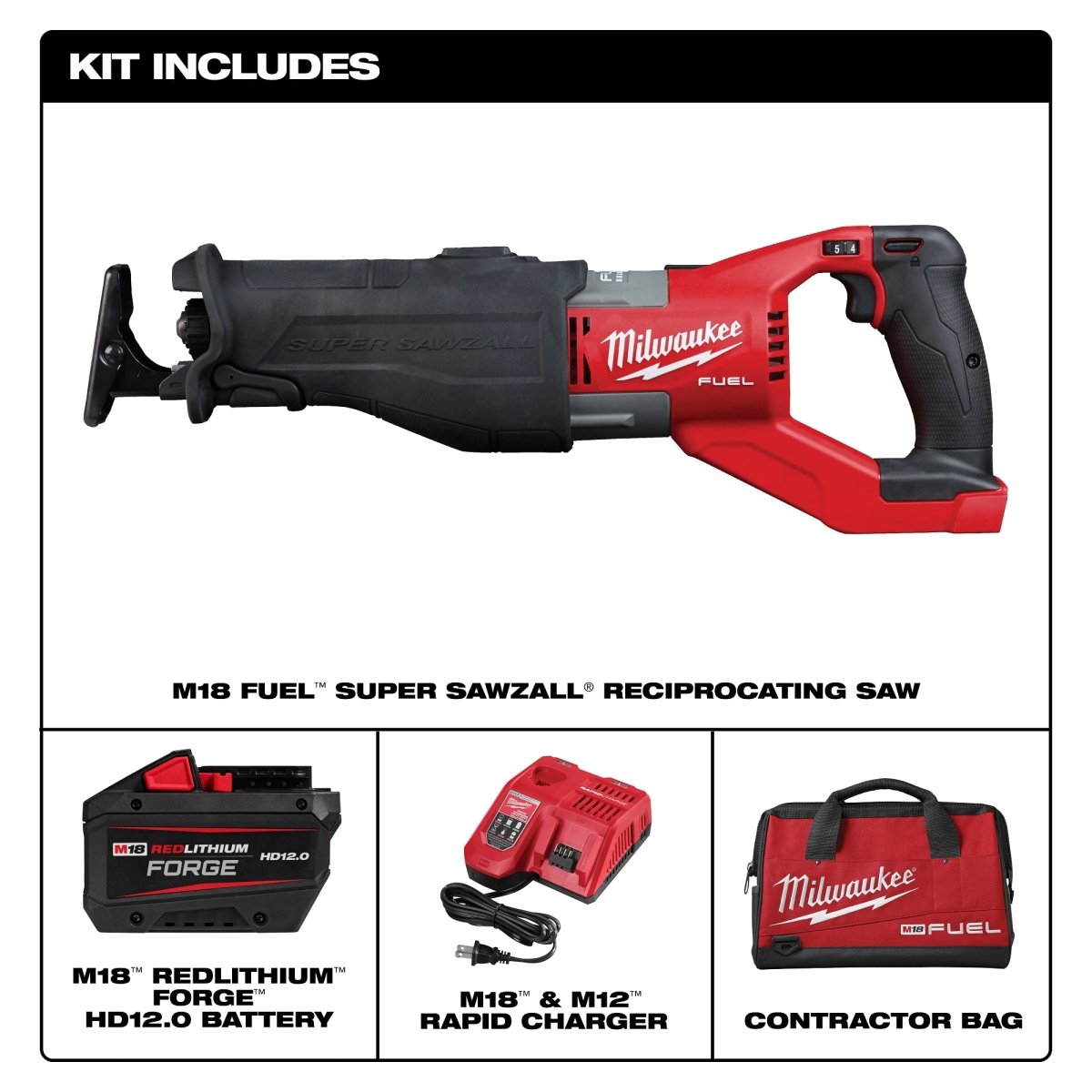 M18 FUEL™ SUPER SAWZALL® Reciprocating Saw Kit - AAA Industrial Supply