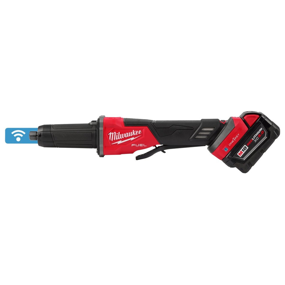 M18 FUEL™ Variable Speed, Braking Die Grinder, Paddle Switch w/ ONE - KEY™ - AAA Industrial Supply