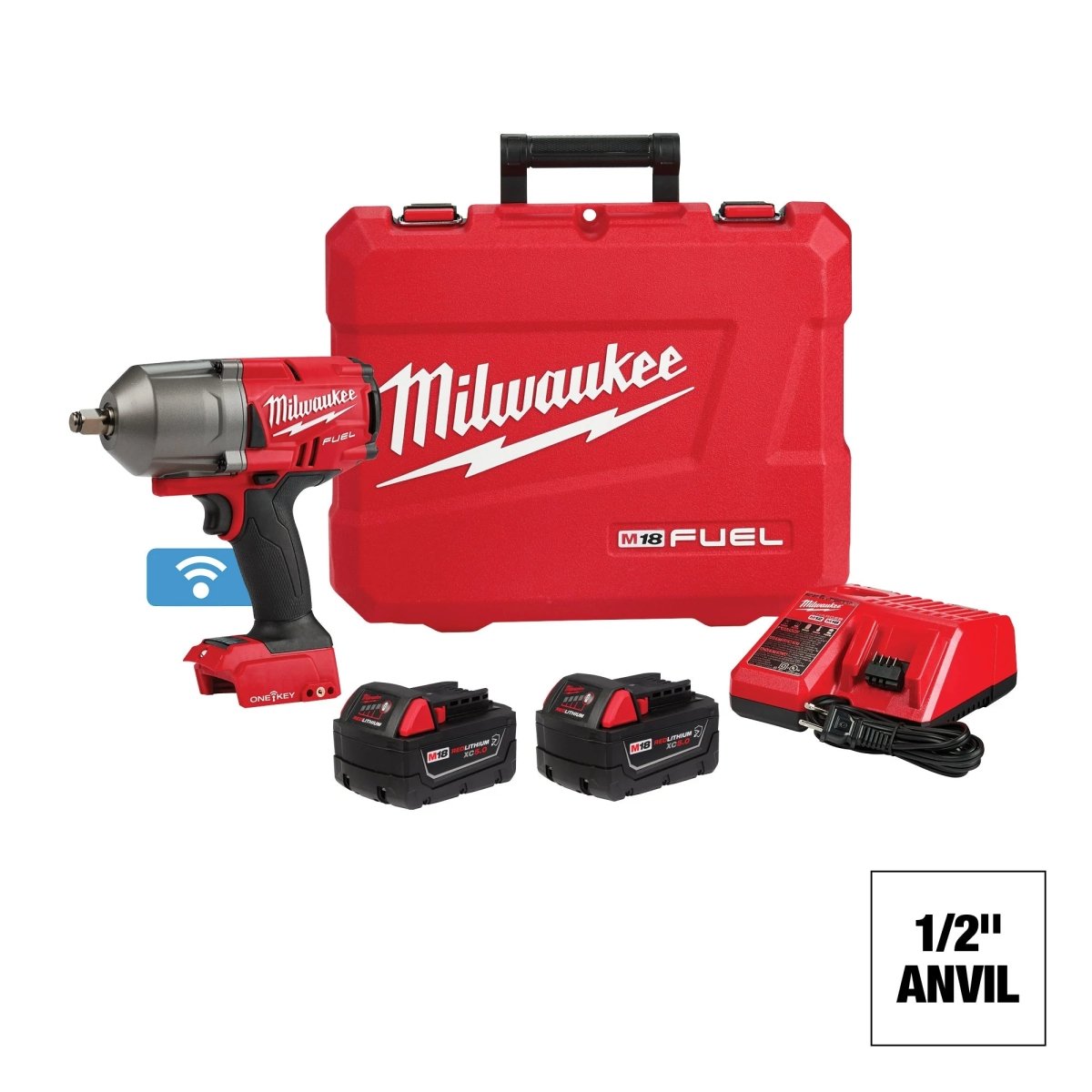 M18 FUEL™ w/ ONE - KEY™ High Torque Impact Wrench 1/2" Friction Ring Kit - AAA Industrial Supply