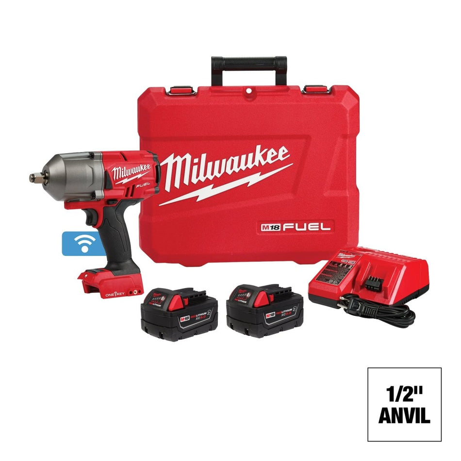 M18 FUEL™ w/ ONE - KEY™ High Torque Impact Wrench 1/2" Friction Ring Kit - AAA Industrial Supply