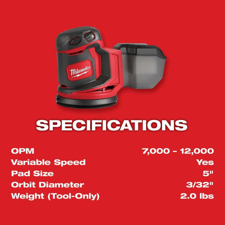 M18™ Random Orbit Sander (Tool Only) - AAA Industrial Supply