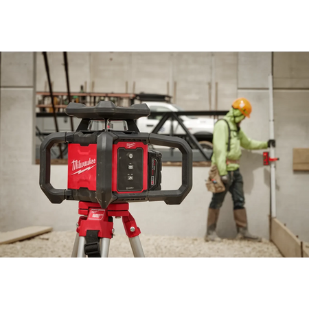 M18™ Red Exterior Rotary Laser Level Kit w/ Receiver, Tripod, & Grade Rod - AAA Industrial Supply