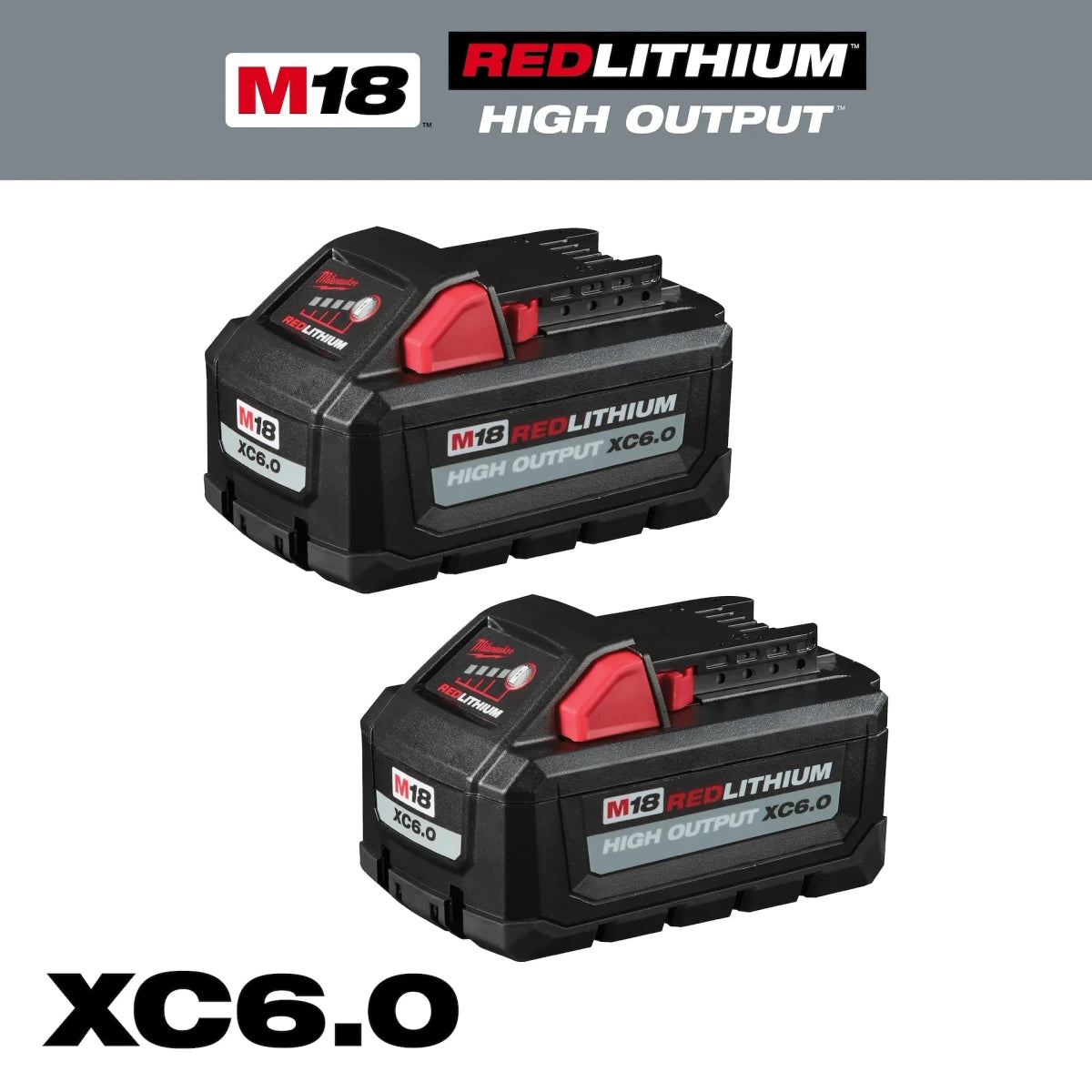 M18™ REDLITHIUM™ HIGH OUTPUT™ XC6.0 Battery Pack (2 Pk) - AAA Industrial Supply