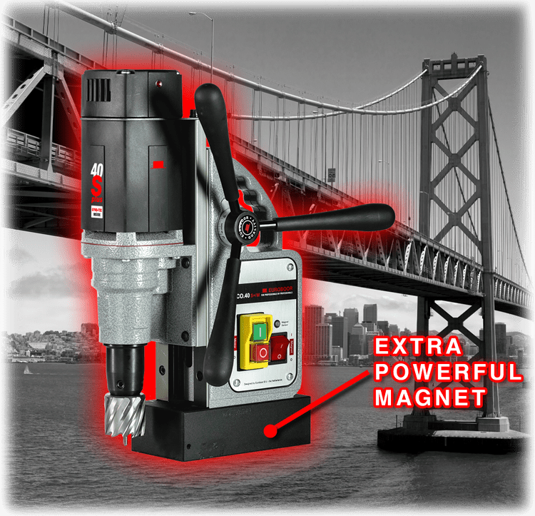 Magnetic drilling machine, 1 9/16", 110 V, US. - AAA Industrial Supply
