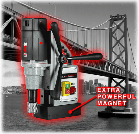 Magnetic drilling machine, 1 9/16", 110 V, US. - AAA Industrial Supply