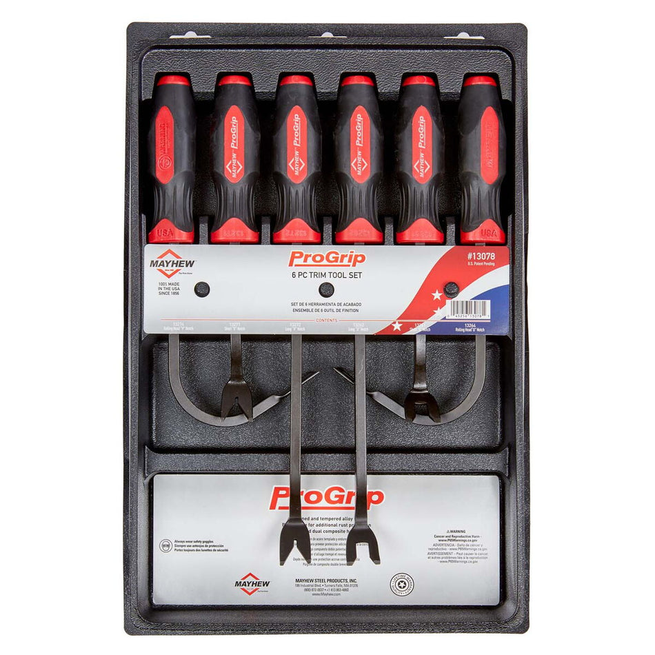 Mayhew Tools 13078 ProGrip Trim Tool Set, 6-Piece, multi, one size - AAA Industrial Supply