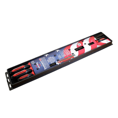Mayhew Tools 14065 Dominator Pro Pry Bar Set, 8", 12", 25" & 36" Curved Pry Bars, Red - AAA Industrial Supply