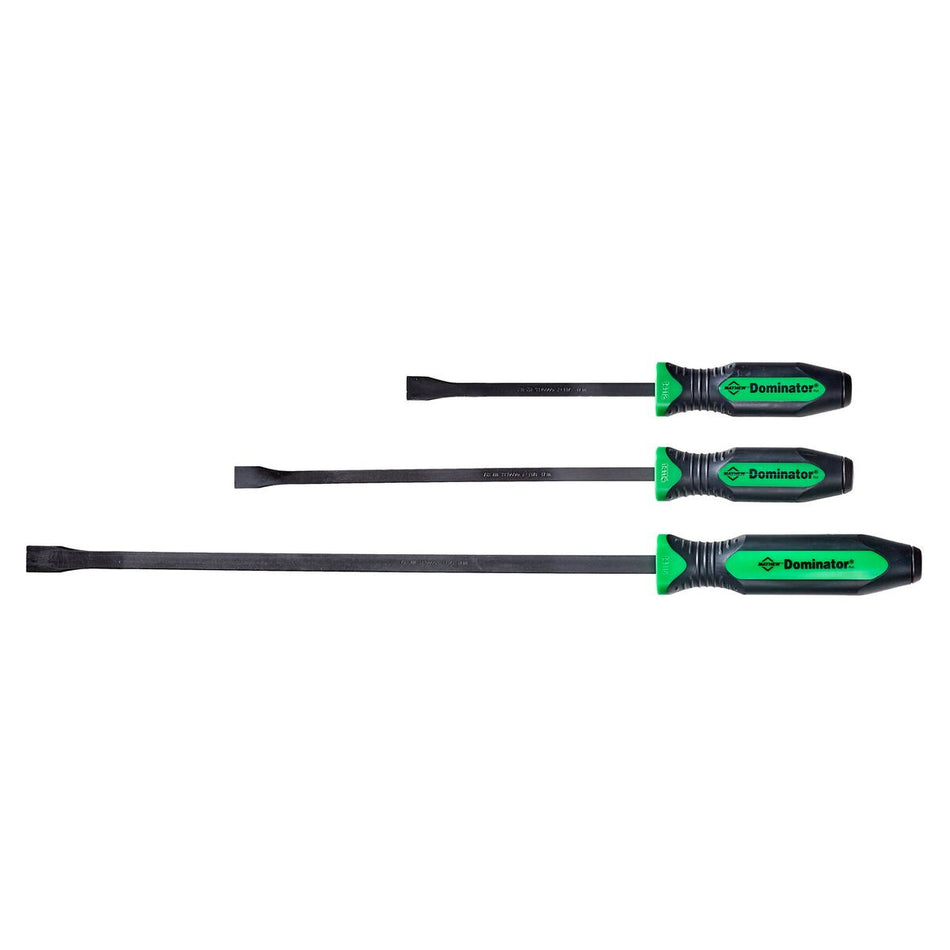 Mayhew Tools 14071GN Dominator Pro Pry Bar Set, 3-Piece Curved, Green - AAA Industrial Supply