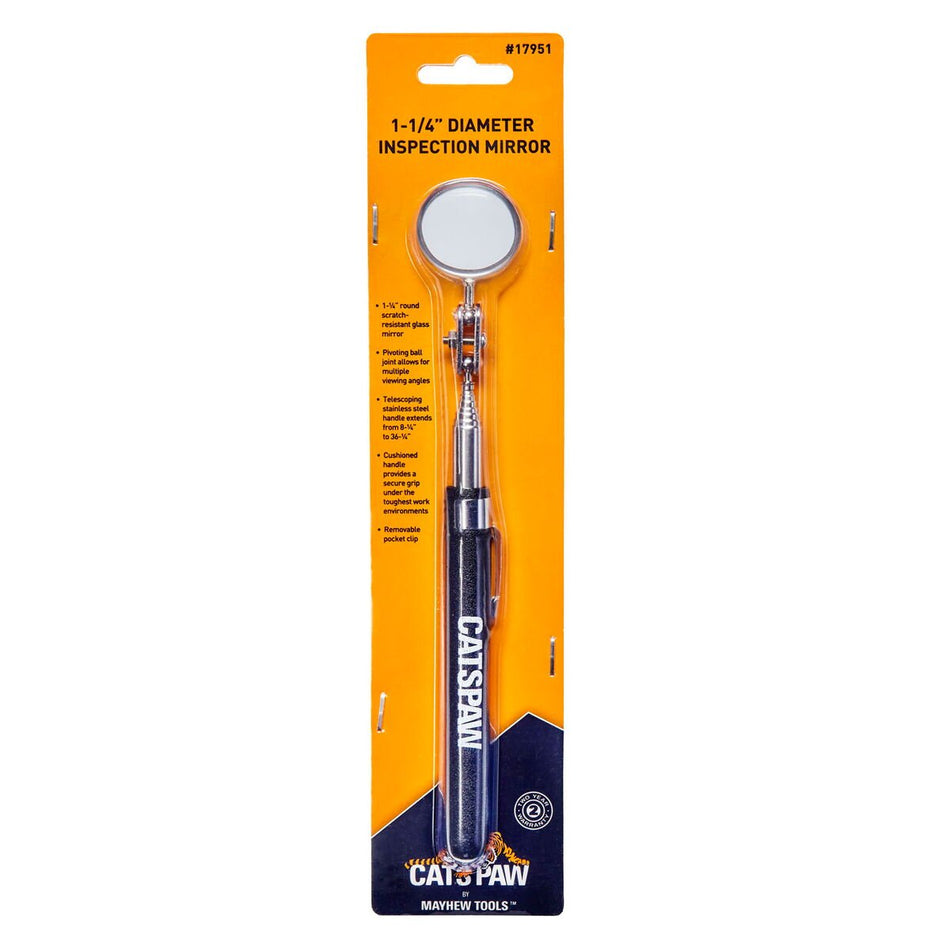 Mayhew Tools 17951 Diameter Inspection Mirror, 1-1/4", Black - AAA Industrial Supply