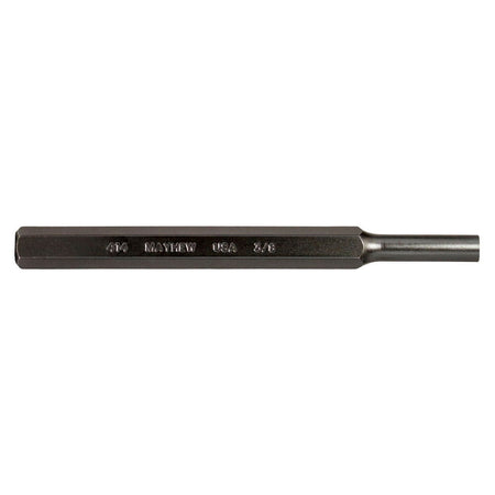 Mayhew Tools 21105 SAE Pin Punch, 3/8 x 1.25" Pin, 6" OAL x 1/2" Body, Black Oxide Finish - AAA Industrial Supply