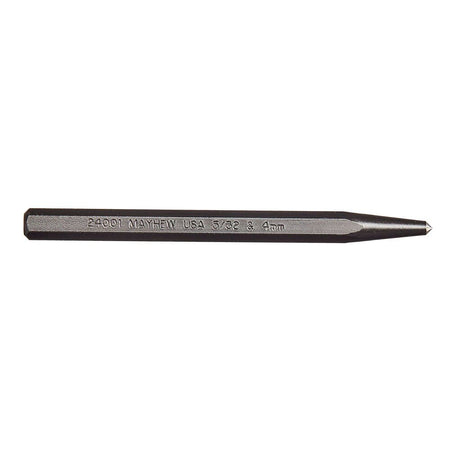 Mayhew Tools 24001 Center Punch, 5/32" - 4 mm x 4-1/2", Black Oxide Finish - AAA Industrial Supply