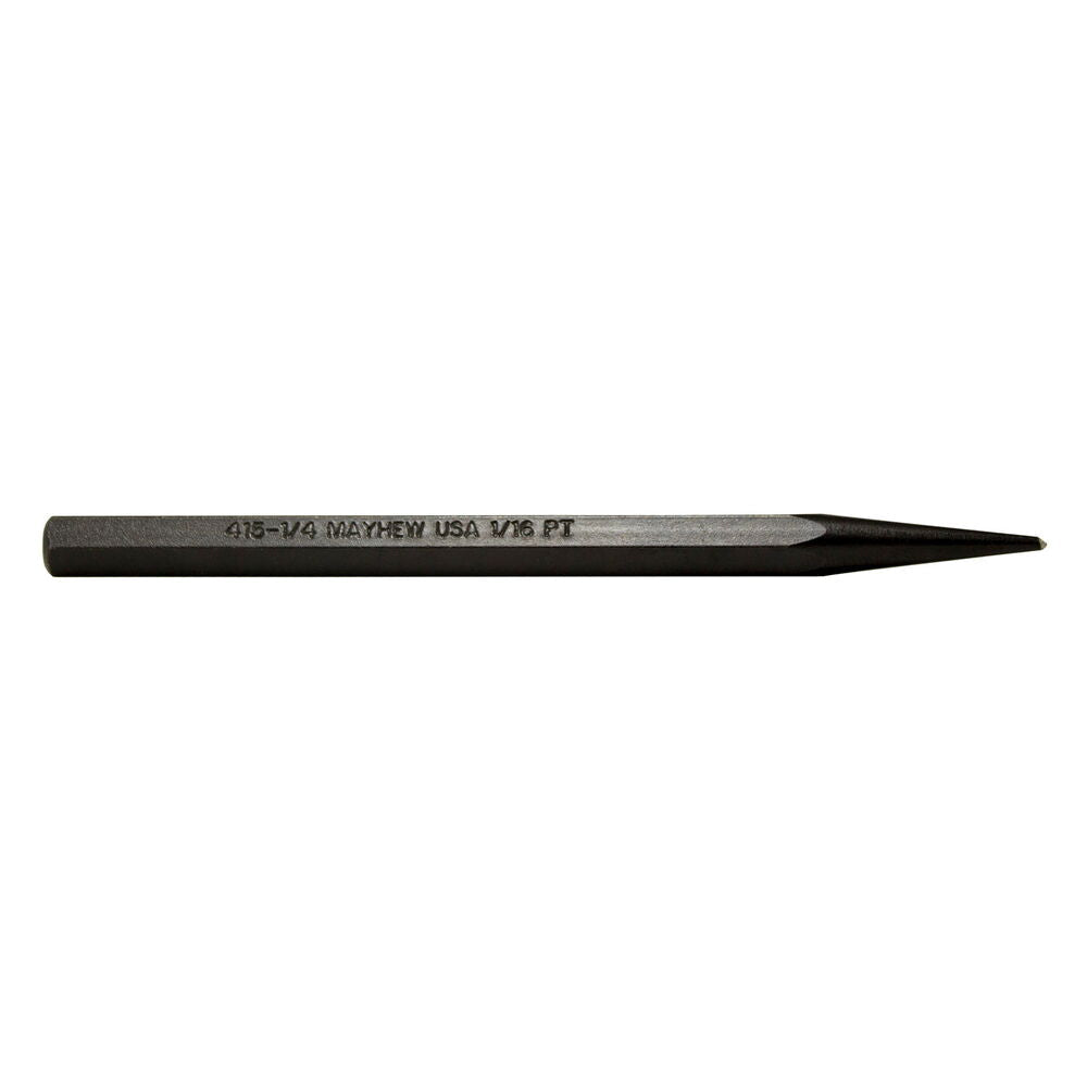 Mayhew Tools 24005 Center Punch, 1/16" - 1.5 mm x 4", Black Oxide Finish - AAA Industrial Supply