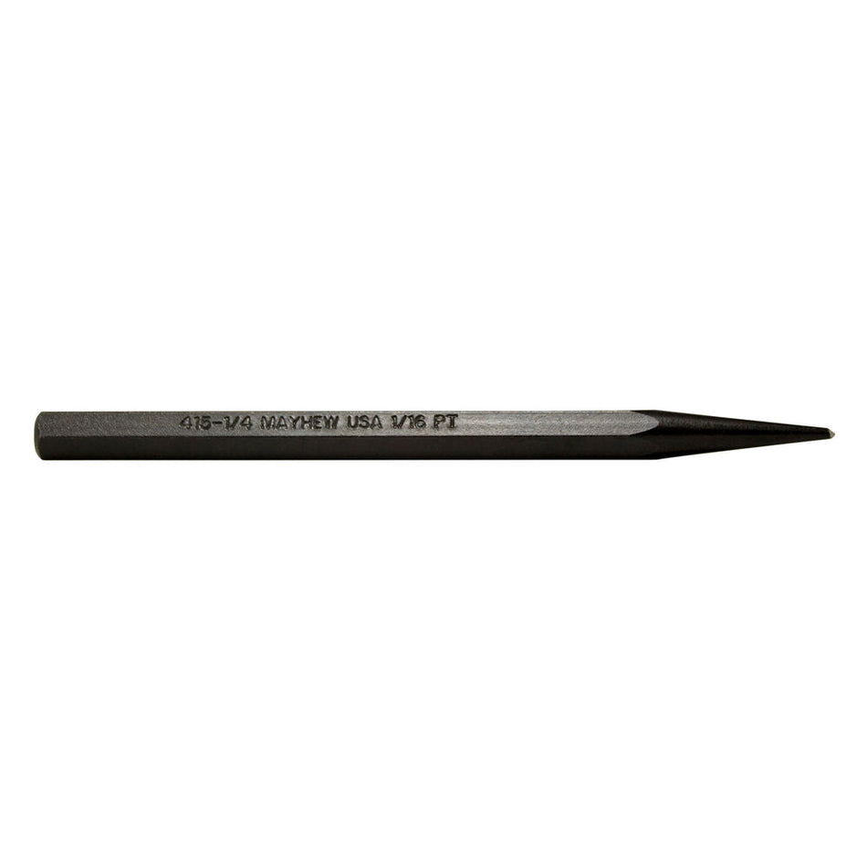 Mayhew Tools 24005 Center Punch, 1/16" - 1.5 mm x 4", Black Oxide Finish - AAA Industrial Supply