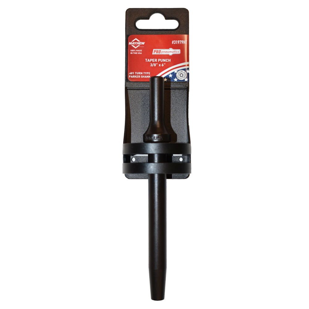 Mayhew Tools 31979HT Hang Tag Pneumatic Taper Punch, Black Oxide Finish, 3/8" x 6" - AAA Industrial Supply