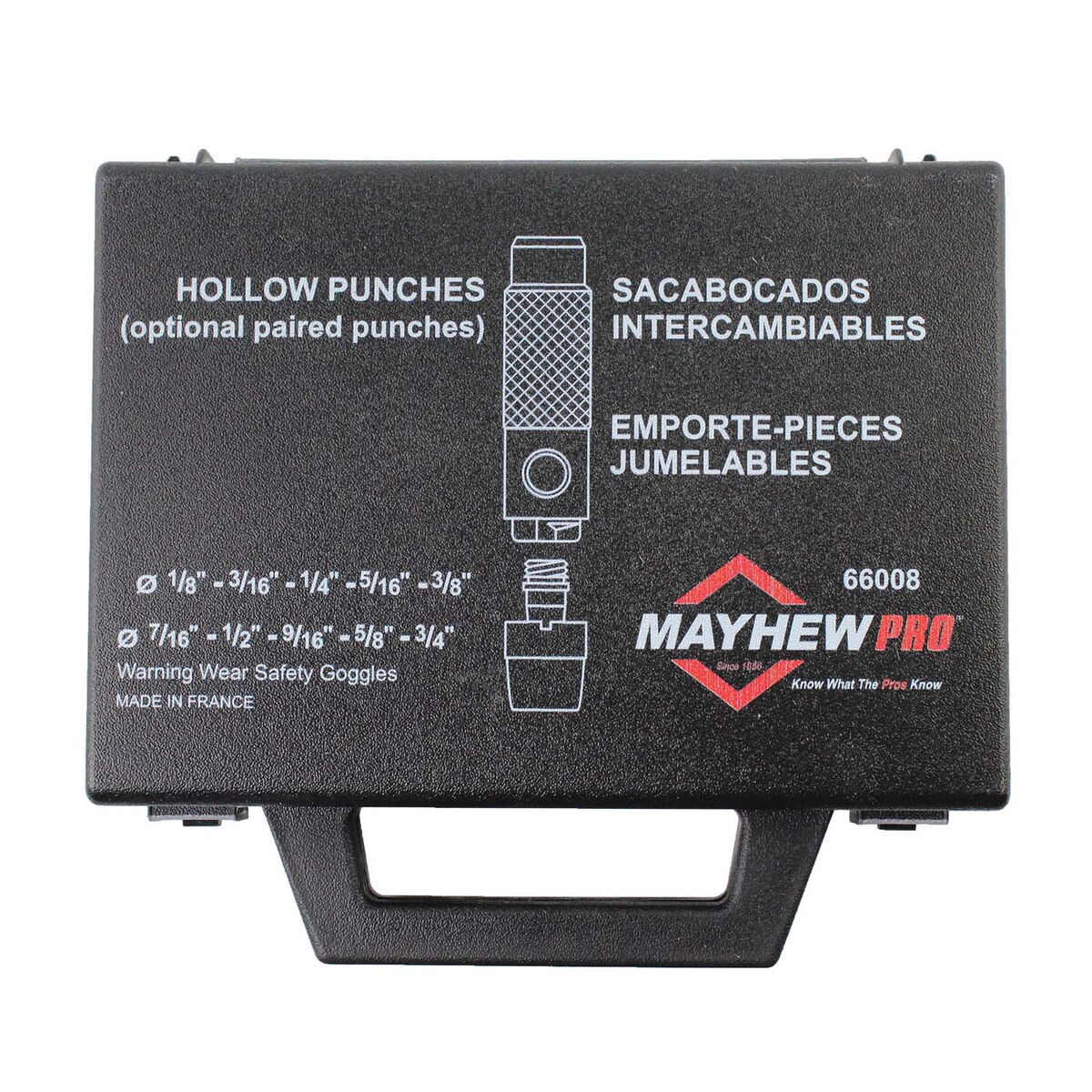 Mayhew Tools 66008 Hollow Punch, 11-Piece Set, Black - AAA Industrial Supply