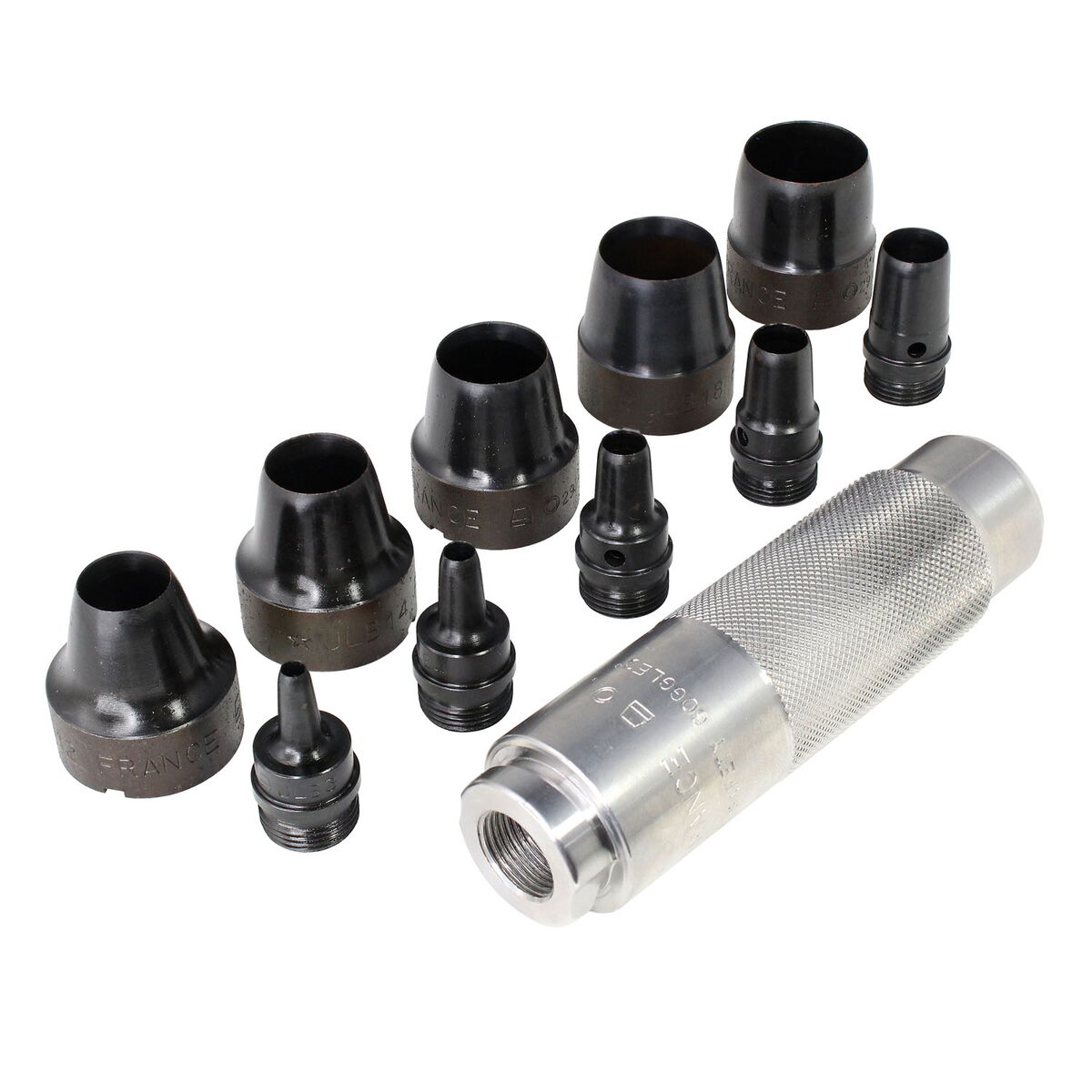 Mayhew Tools 66008 Hollow Punch, 11-Piece Set, Black - AAA Industrial Supply