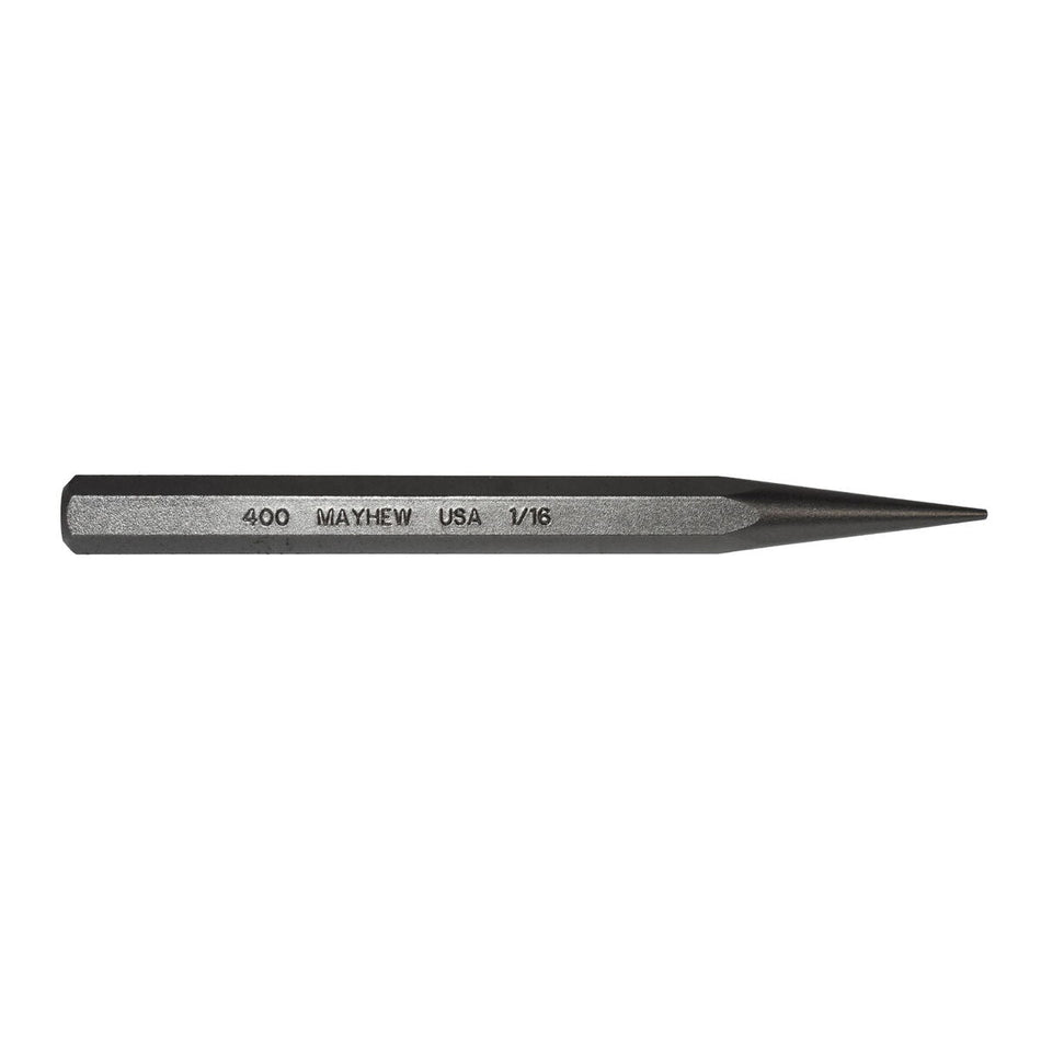 Mayhew Tools 70004 Solid Punch, 1/16" x 5", Shot Blast Finish - AAA Industrial Supply