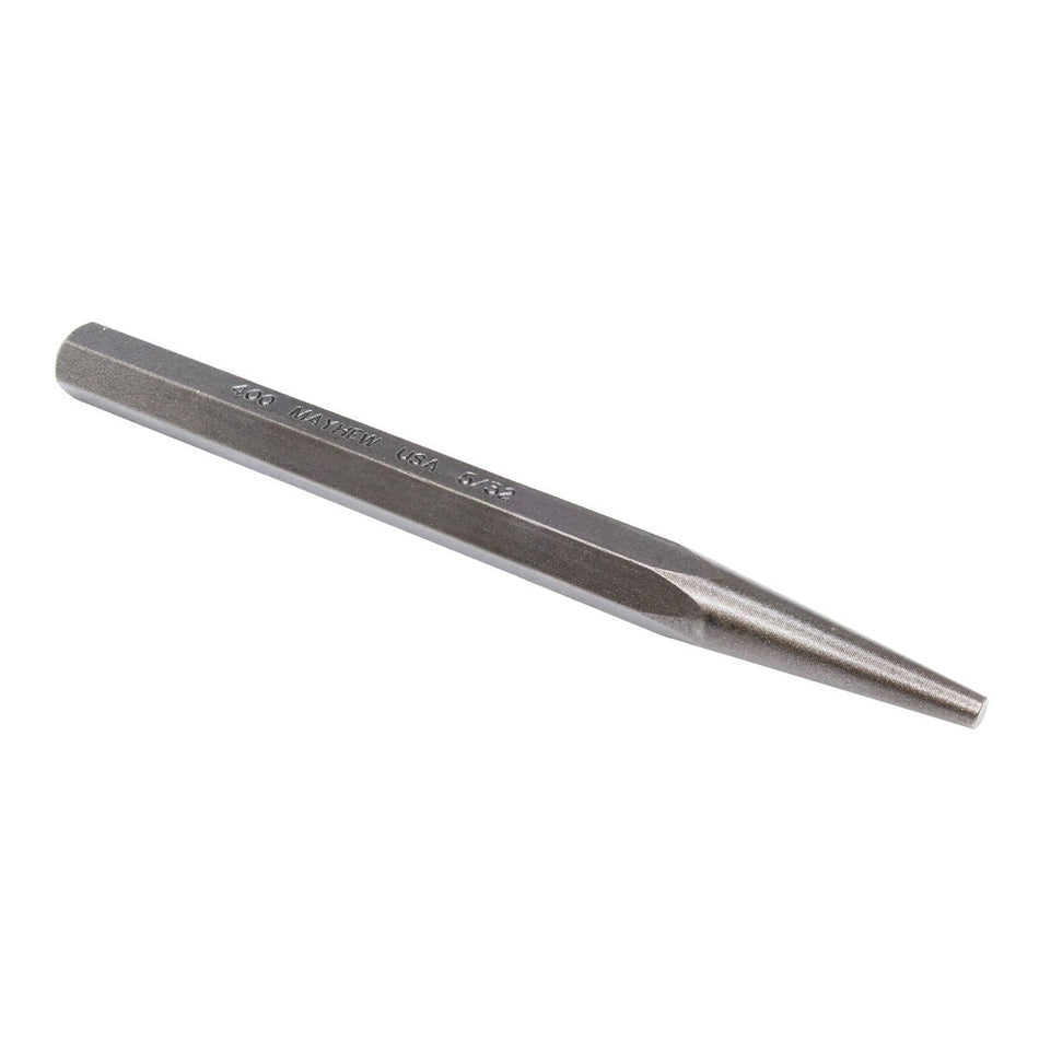 Mayhew Tools 70005 Solid Punch, 5/32" x 5", Shot Blast Finish - AAA Industrial Supply