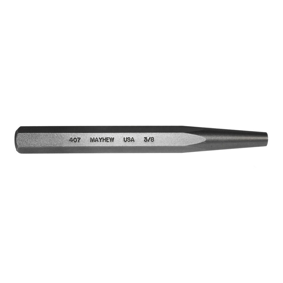 Mayhew Tools 70301 Solid Punch, 3/8" x 6-1/2", Shot Blast Finish - AAA Industrial Supply