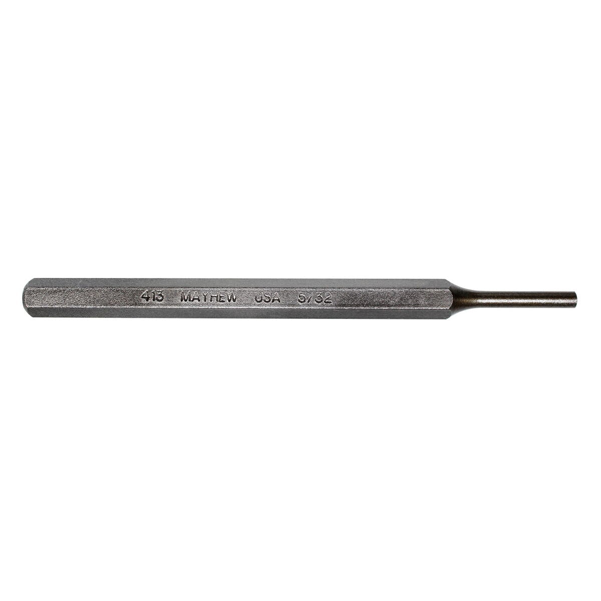 Mayhew Tools 71003 SAE Pin Punch, 5/32 x 1" Pin, 5" OAL x 5/16" Body, Shot Blast Finish - AAA Industrial Supply