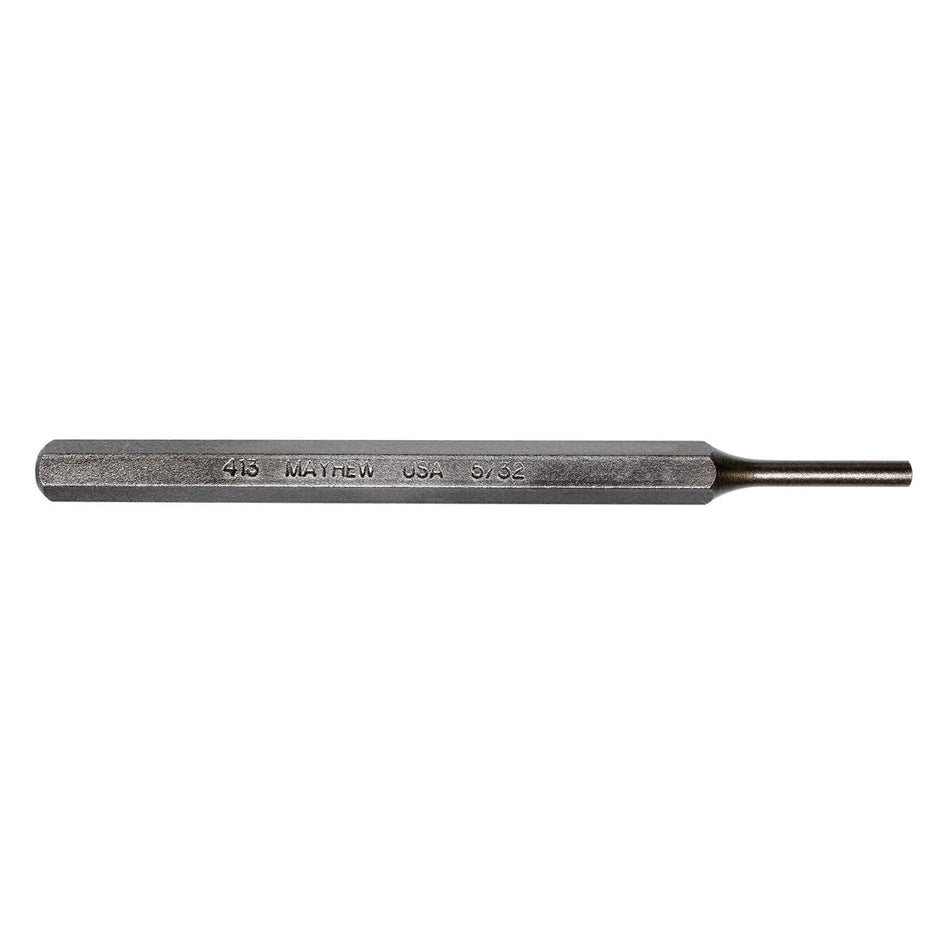Mayhew Tools 71003 SAE Pin Punch, 5/32 x 1" Pin, 5" OAL x 5/16" Body, Shot Blast Finish - AAA Industrial Supply