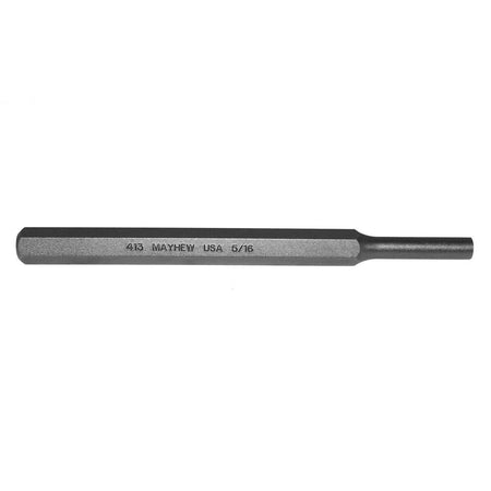 Mayhew Tools 71019 SAE Pin Punch, 5/16 x 1.25" Pin, 6" OAL x 7/16" Body, Shot Blast Finish - AAA Industrial Supply