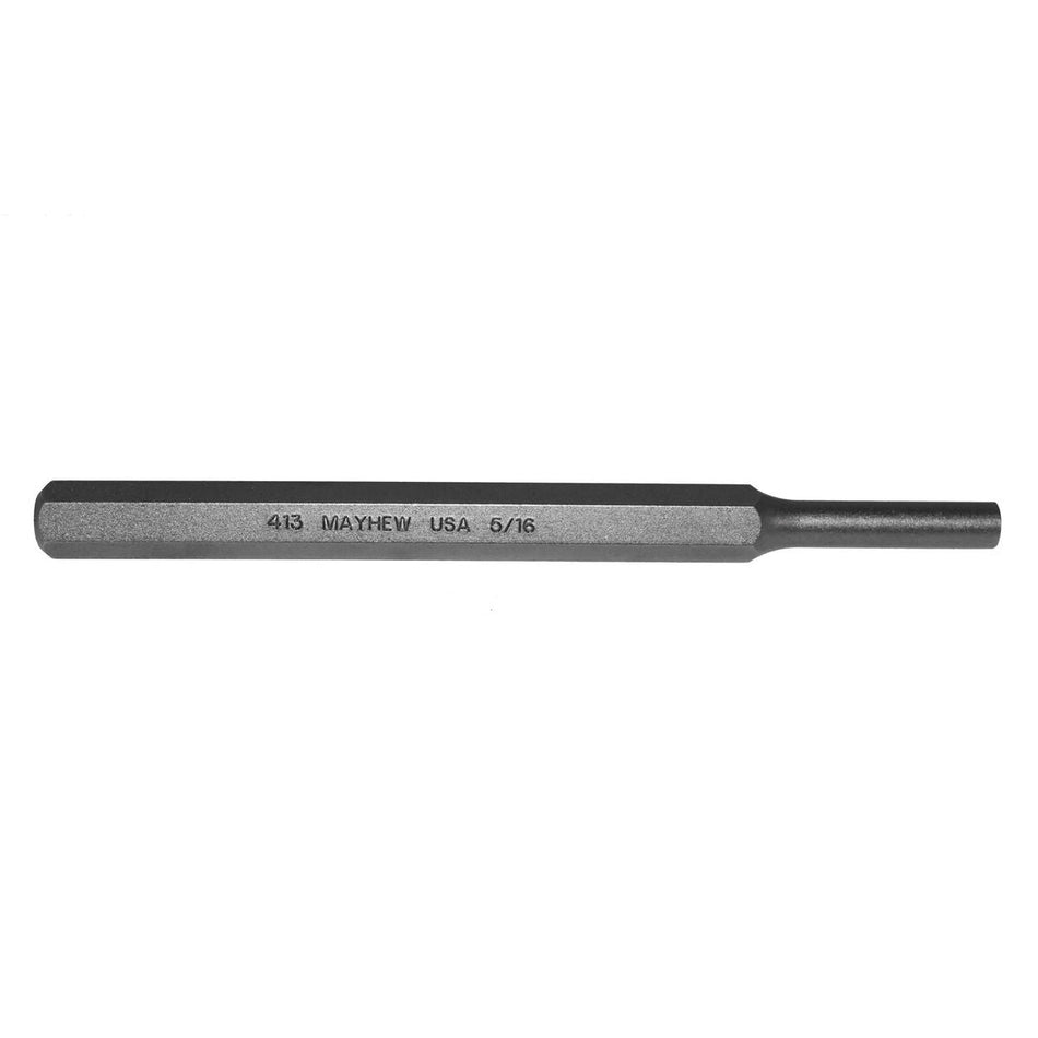 Mayhew Tools 71019 SAE Pin Punch, 5/16 x 1.25" Pin, 6" OAL x 7/16" Body, Shot Blast Finish - AAA Industrial Supply